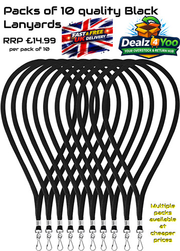 10x black lanyard neck strap - 10x,