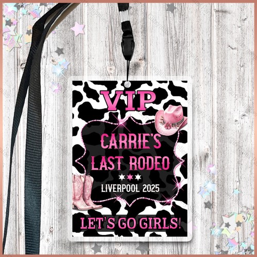 Personalised cowgirl vip - vip, pass