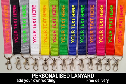Fluorescent printed lanyard - printed,