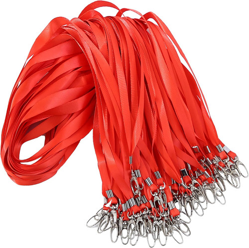 50pcs red lanyards for neck - 50pcs,