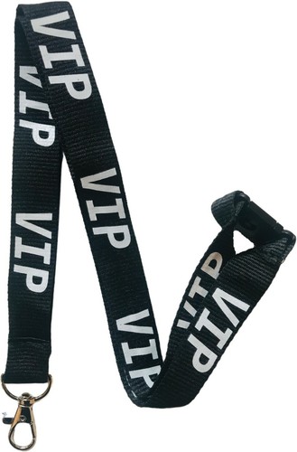 20mm black vip - vip, lanyard