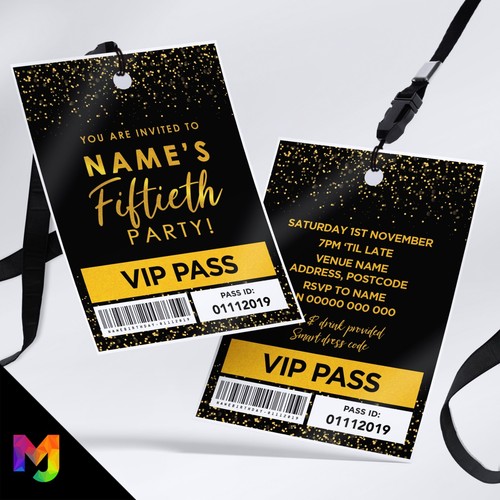 Personalised 50th birthday vip - 50th,