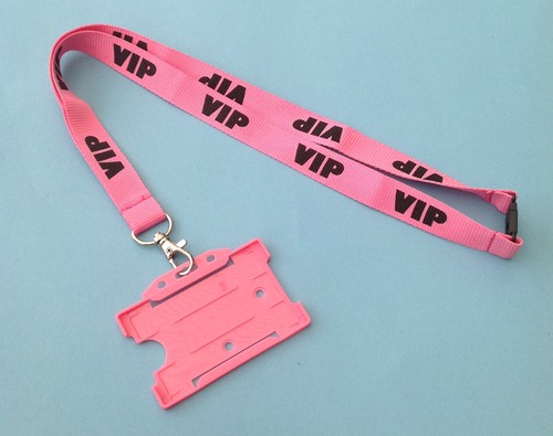 Pink vip lanyard with - vip,