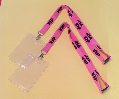 Vip pink yellow - pink, lanyards