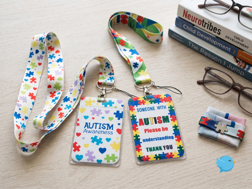 Autism awareness lanyard - awareness,