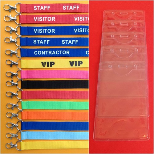Lanyard safety clip red blue - ,