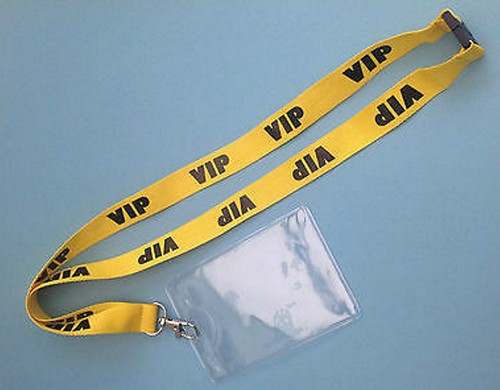 Ten vip yellow lanyard fancy - yellow,