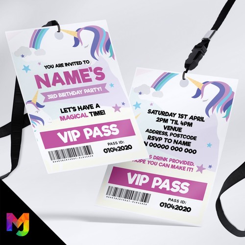 Personalised unicorn style vip - unicorn,